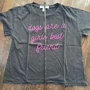 Sub_Urban Riot Girls Youth (L) Black Tee with Pink Slogan